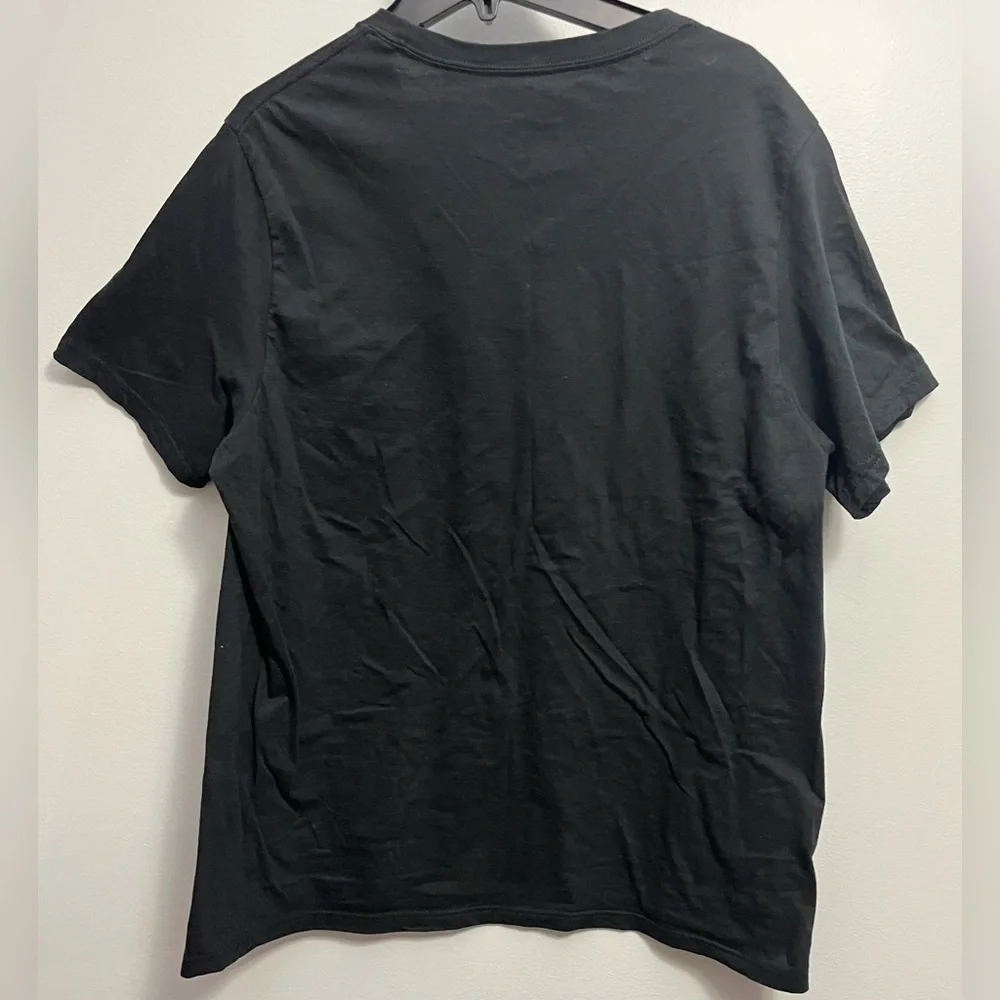 🎉HP🎉 Adidas Sz Large Mens Black Tshirt Aqua logo Graphic Amplifier Tee